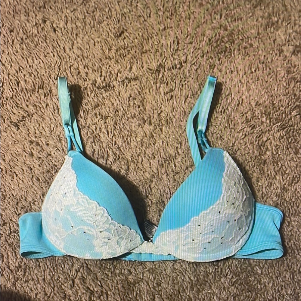 Blue Lace Women's Bra